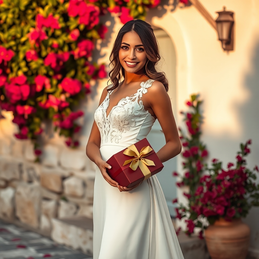 Macau bride receiving her wedding delivery at home