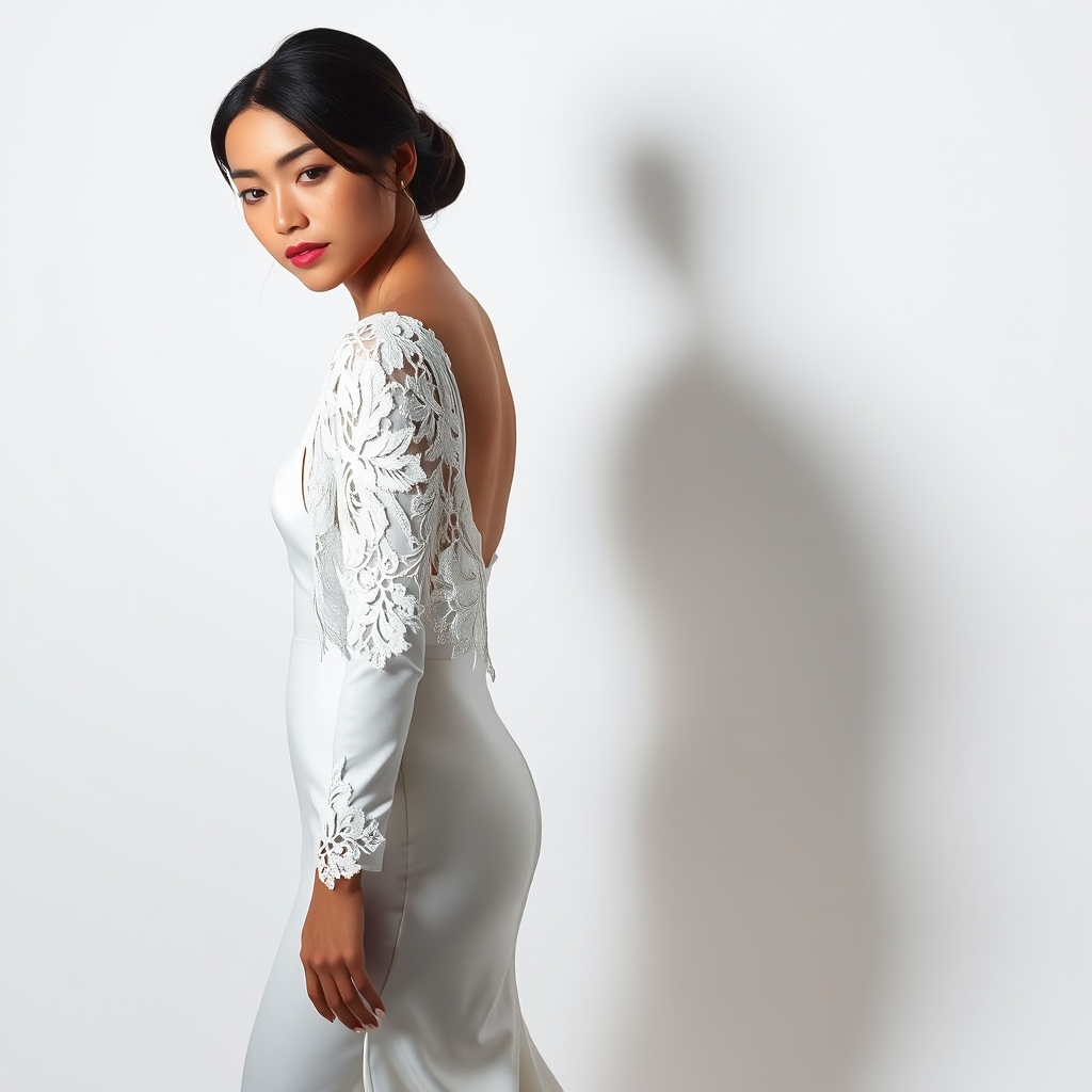 2025 wedding dress trends featuring minimalist design and lace.